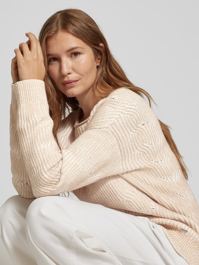 Brax Gebreide pullover met boothals, model 'LESLY' Offwhite - 3