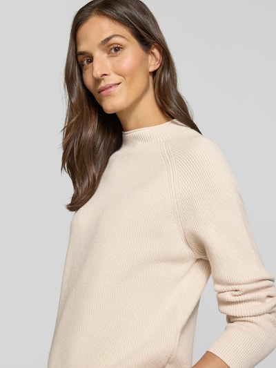 Soyaconcept Sweter z dzianiny z prążkowanymi wykończeniami model ‘KANITA’ Écru melanż 3