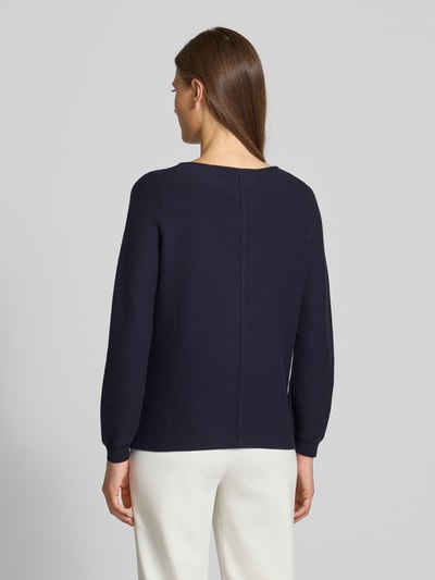 Christian Berg Woman Regular Fit Longsleeve aus reiner Baumwolle in Strick-Optik Dunkelblau 5