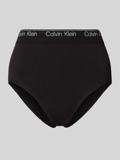 Calvin Klein Underwear Figi z wysokim stanem i pasem z logo Czarny 1
