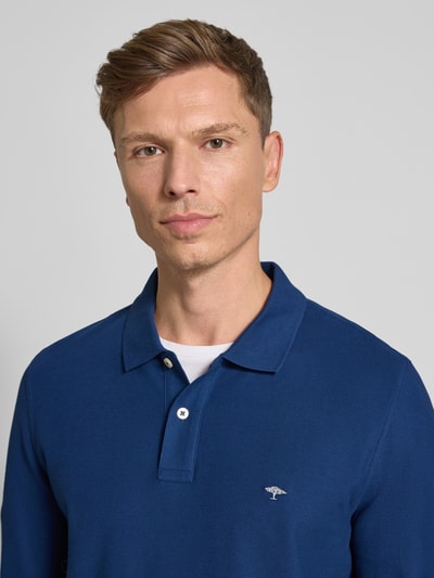 Fynch-Hatton Regular fit poloshirt met logostitching Donkerblauw - 3
