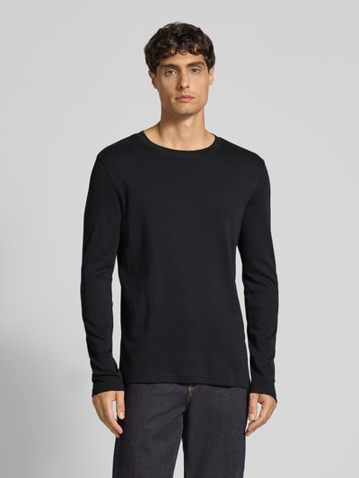 MCNEAL Shirt met lange mouwen en geribde ronde hals Zwart - 4