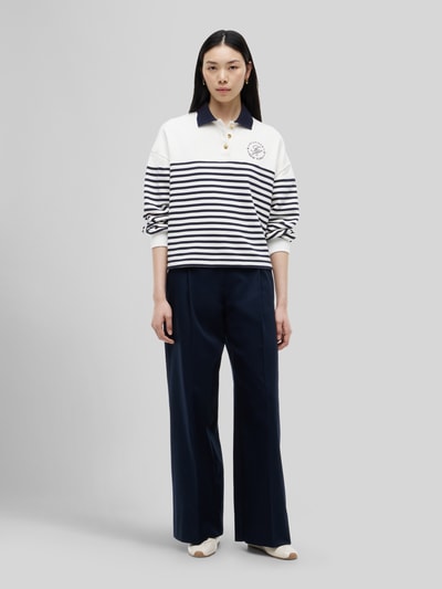 Tommy Hilfiger Relaxed Fit Sweatshirt aus reiner Baumwolle mit Knöpfen Ecru 1