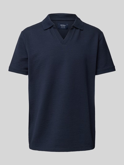 MCNEAL Regular Fit Poloshirt mit V-Ausschnitt Dunkelblau 2