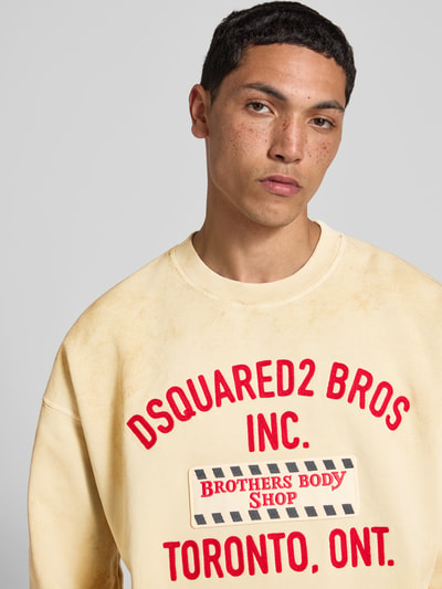 Dsquared2 Sweatshirt mit Label-Details Beige 3
