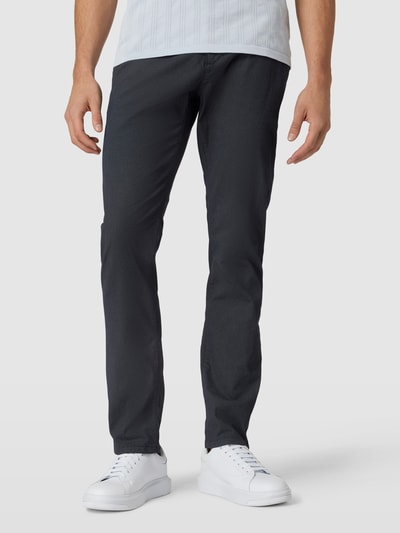 MCNEAL Stoffen slim fit broek met structuurpatroon Marineblauw - 4