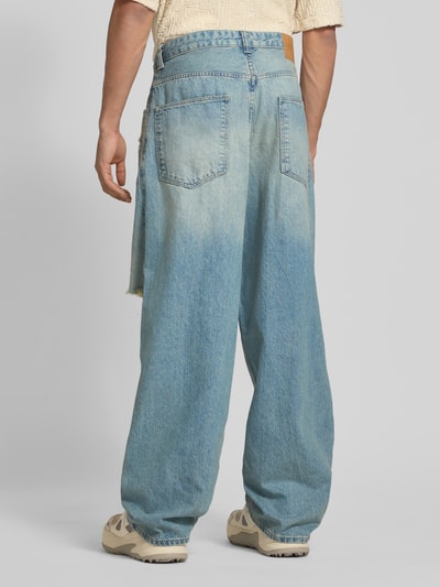 REVIEW Super Baggy Fit Jeans aus reiner Baumwolle im Destroyed-Look Hellblau 5