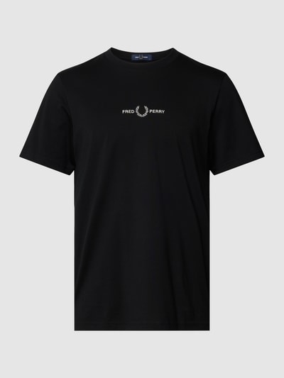 Fred Perry T-Shirt mit Logo-Stitching Black 2