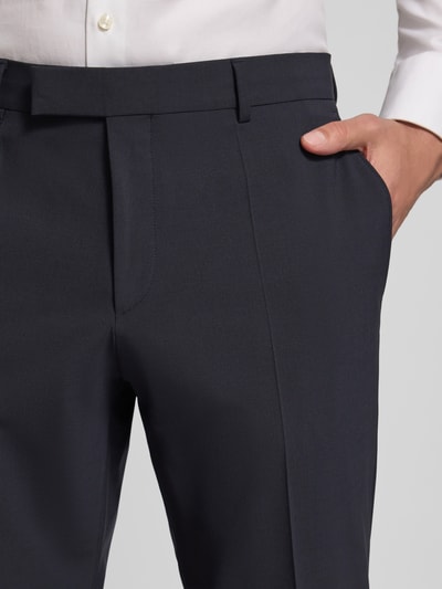 BOSS Slim fit pantalon van scheerwolmix, model 'H-GIO-MM-C-NF' Marineblauw - 3