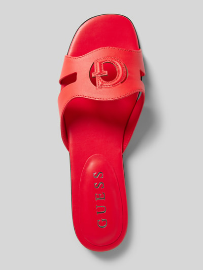Guess Slippers met labeldetail, model 'CIELLA' Rood - 4