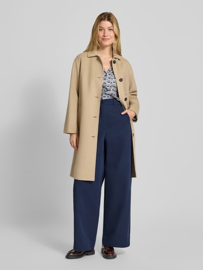 Weekend Max Mara Relaxed fit wijde broek van puur katoen, model 'ALFEO' Marineblauw - 1