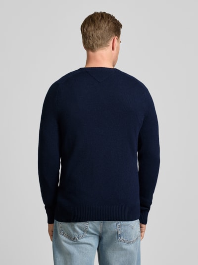 Tommy Hilfiger Regular Fit Strickpullover aus feinster Wolle  Marine 5