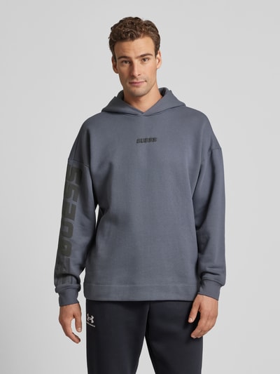 Guess Activewear Hoodie met labeldetail, model 'DALIM' Antraciet - 4