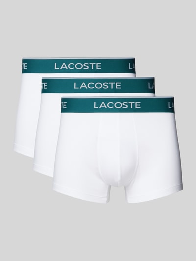 Lacoste Trunks mit Label-Bund Weiss 1