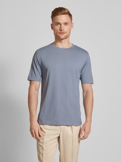 Drykorn T-Shirt im unifarbenen Design Modell 'RAPHAEL' Blau 4