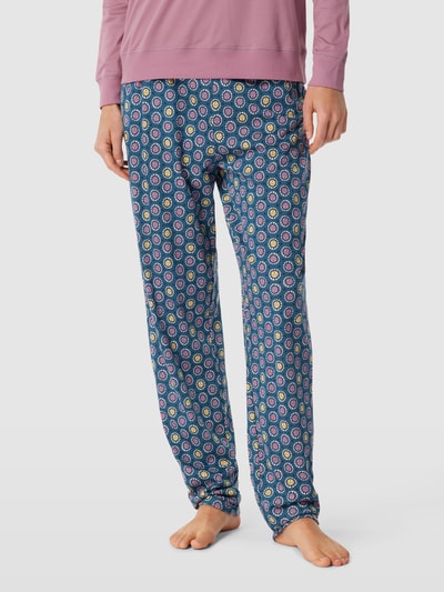 Calida Pyjama-Hose mit Allover-Muster Petrol 4