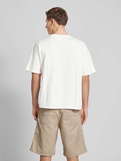 Low Lights Studios Relaxed Fit T-Shirt mit Label-Print Modell 'ERG' Offwhite 5