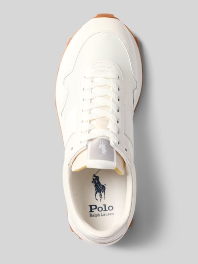 Polo Ralph Lauren Sneakers van een mix van leer en textiel met labeldetail Wit - 3