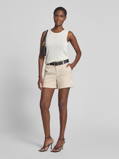VERO MODA Regular Fit Shorts mit Gürtelschlaufen Modell 'FRIDA' Beige 1