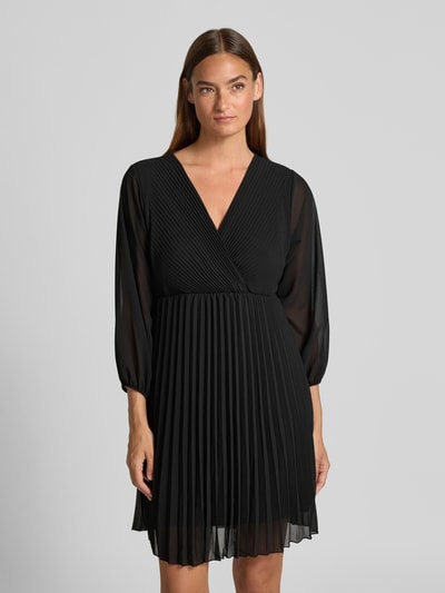ZABAIONE Knielanges Kleid mit Plisseefalten Modell 'Im44sa' Black 4