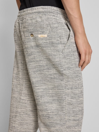 BLKVIS Regular fit stoffen broek met structuurmotief Offwhite - 3