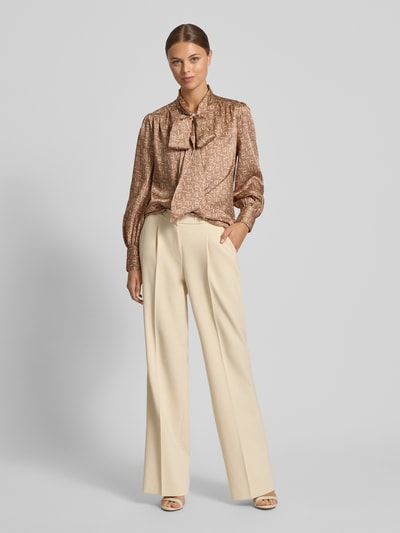 Lauren Ralph Lauren Regular Fit Bluse mit Zierschleife Modell 'Klaryce' Beige 1