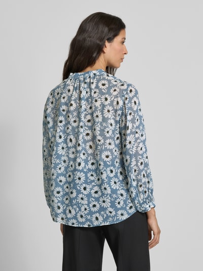 Luisa Cerano Blouseshirt met V-hals Rookblauw - 5