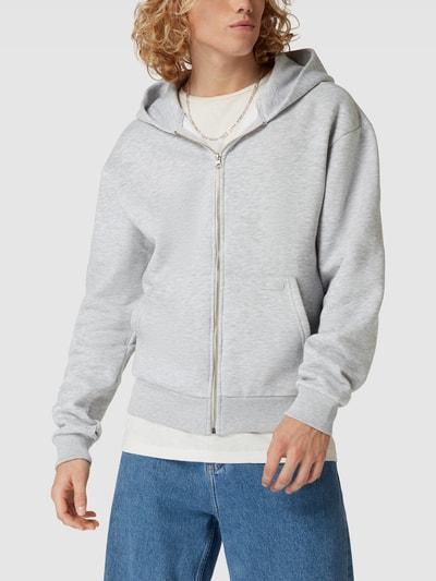 REVIEW Sweatjacke mit Kapuze Hellgrau meliert 3