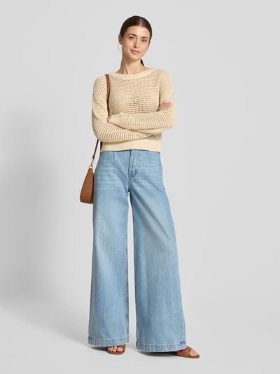 Scotch & Soda Wide leg jeans met strikceintuur Lichtblauw - 1