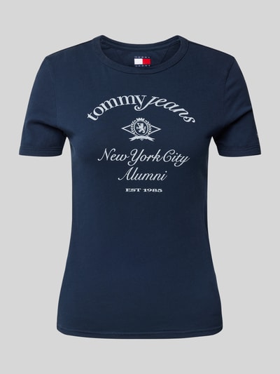 Tommy Jeans T-Shirt mit Label-Print Marine 2