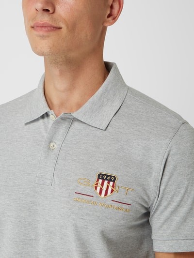 Gant Poloshirt aus Piqué Flanell meliert 3