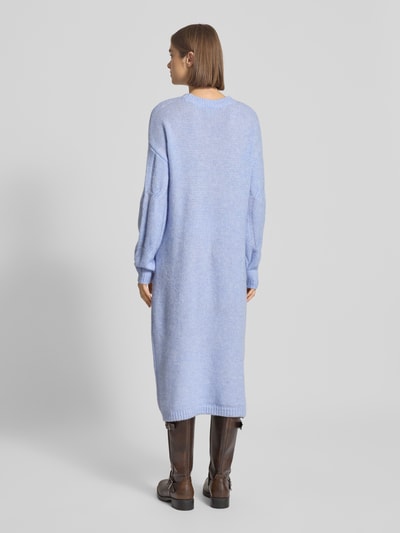 Pieces Relaxed Fit Strickkleid mit Woll-Anteil Modell 'JENNA' Hellblau 5