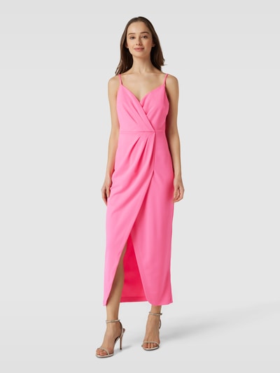 Paradi Cocktailkleid mit V-Ausschnitt Pink 4