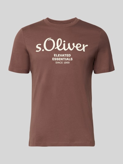 Produktfoto, Regular Fit T-Shirt aus reiner Baumwolle von s.Oliver RED LABEL, kolor jednolity, krój regular fit, jersey, nadruk z logo
