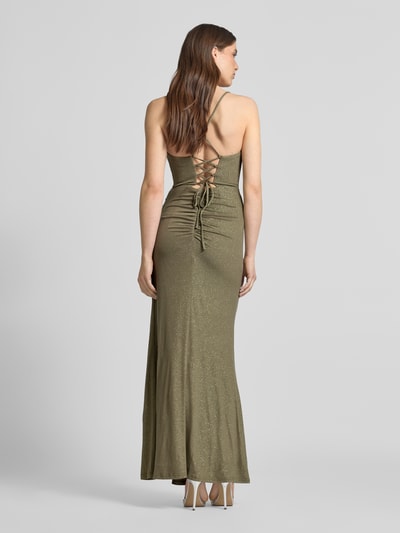 Jake*s Cocktail Sukienka koktajlowa z marszczeniami Oliwkowy 5