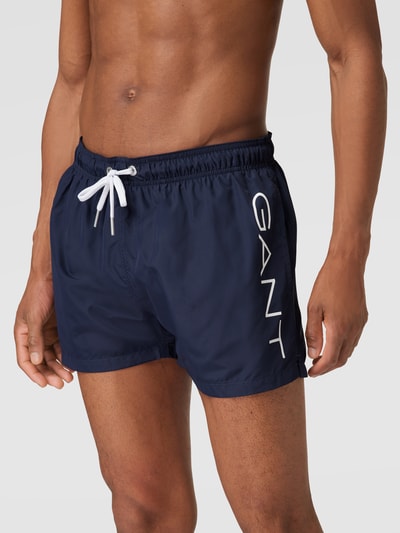 Gant Zwembroek met logoprint Donkerblauw - 3