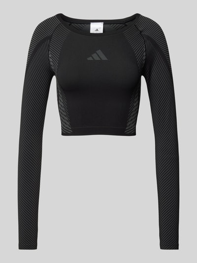 ADIDAS SPORTSWEAR Cropped Longsleeve mit Label-Print Black 1