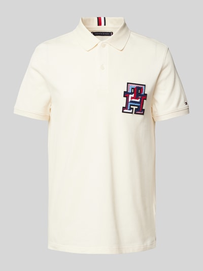 Tommy Hilfiger Koszulka polo o kroju regular fit z naszywką z logo Beżowy 2