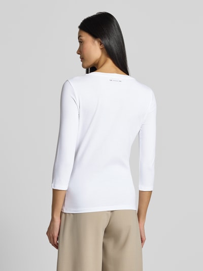 MM by Max Mara Skinny Fit Longsleeve aus Baumwoll-Mix Modell 'LORATA' Weiss 5