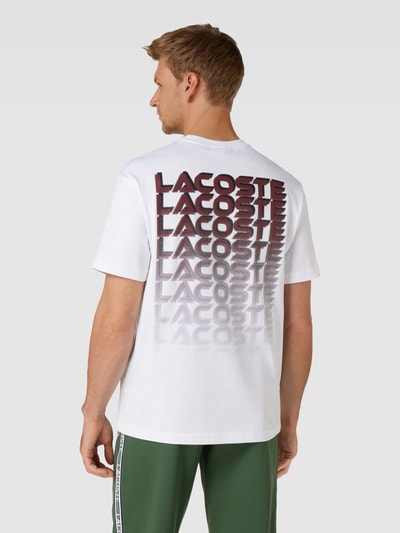 Lacoste T-Shirt mit Label-Print Weiss 5