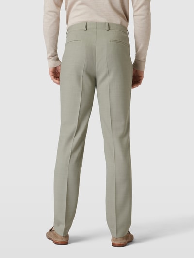 BOSS Pantalon met persplooien, model 'Leon' Lindegroen - 5