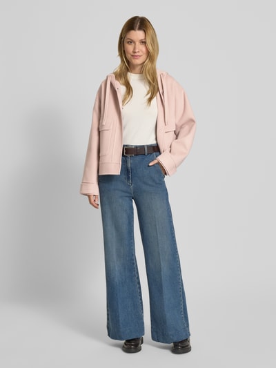 Weekend Max Mara Regular Fit Jacke mit Kapuze aus Woll-Mix Modell 'GARY' Hellrosa 1