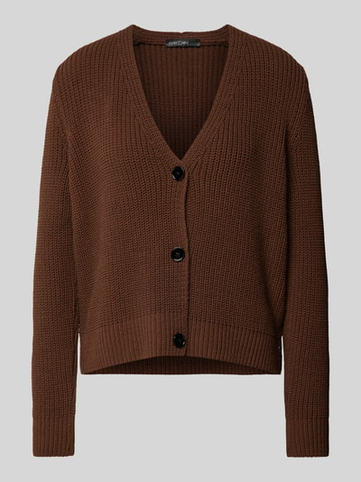 Marc Cain Gebreide cardigan met V-hals Donkerbruin - 2