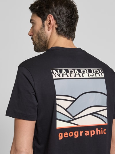 Napapijri T-Shirt mit Label-Print Modell 'SOVANA' Black 3