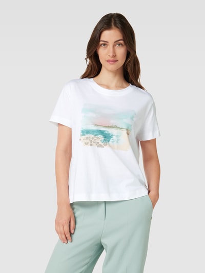 Esprit T-Shirt mit Label-Print Weiss 4