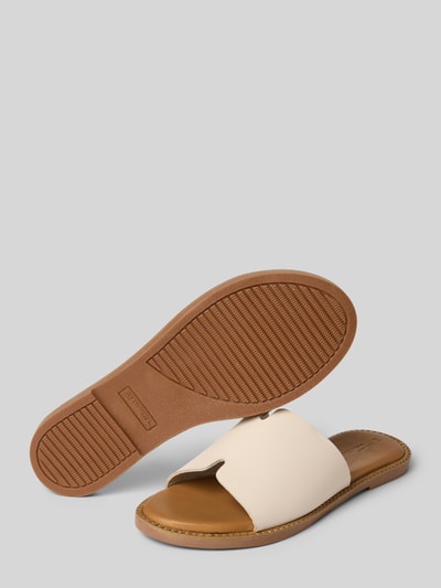 Tamaris Slippers van leer met licht gestructureerde zool Offwhite - 4