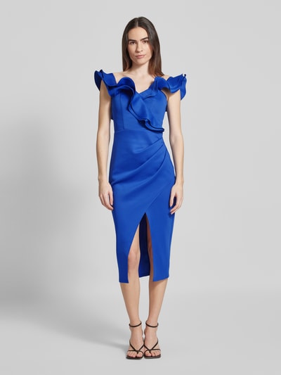 Lipsy Knielanges Cocktailkleid mit Gehschlitz Bleu 4