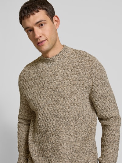 Jack & Jones Premium Strickpullover mit Strukturmuster Beige 3