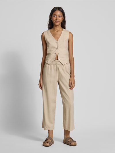 Only Loose Fit Culotte aus Viskose-Leinen-Mix Modell 'SOLVI-CARO' Sand 1