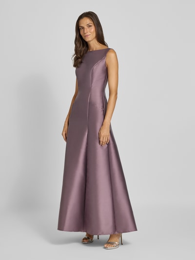 Swing Sukienka wieczorowa z dekoltem w łódkę Fioletowy 1